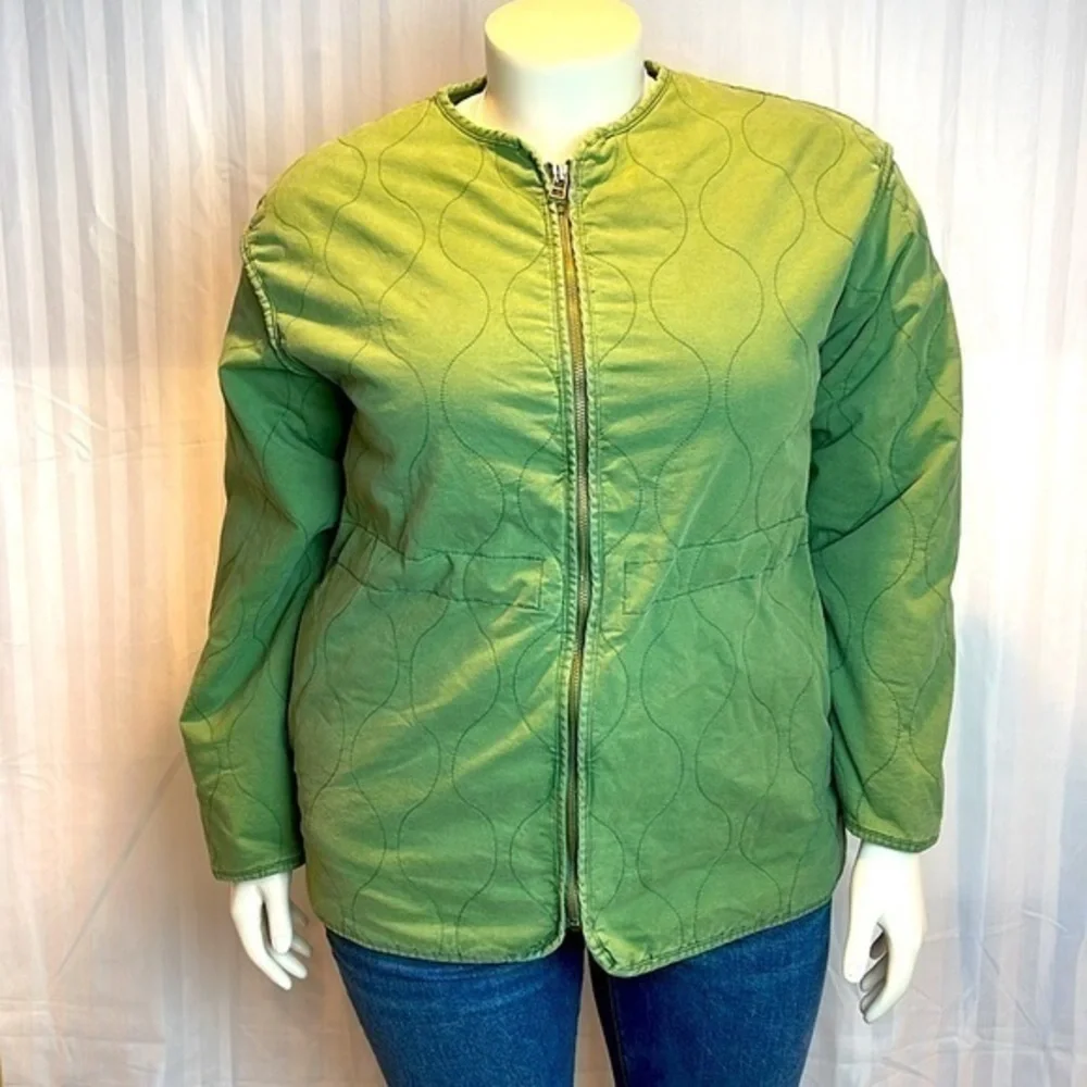 UNIVERSAL THREAD Soft Corduroy Zip Up Green Jacket‎ XXL Patch Pocket